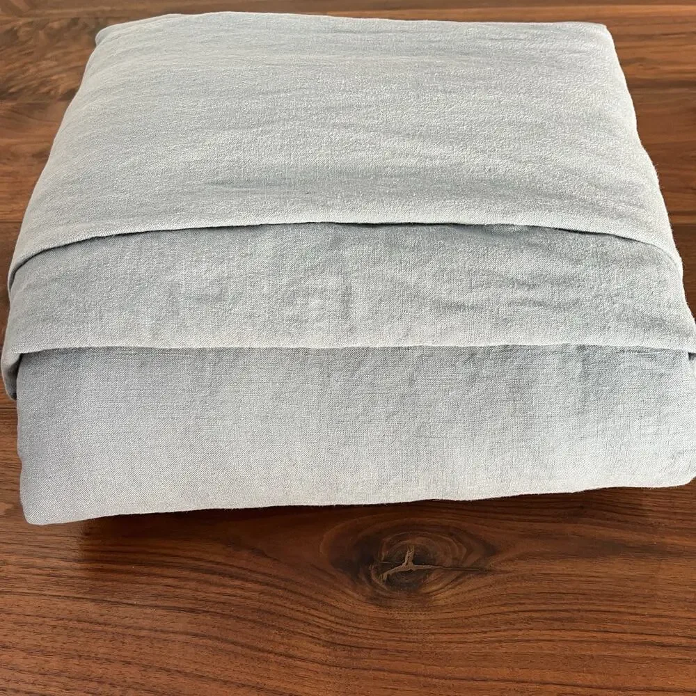 Ikea Dytåg 100% Linen King Duvet Cover and 2 Pillowcases Blue